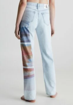 Calvin Klein Jeans High Rise Printed - Straight Leg Jeans - Denim Light -Kleding Discountwinkel 00bd63048ee84ac0bfde9ec84cddfb9c