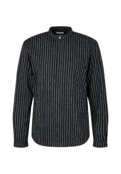 TOM TAILOR Denim Mit Stehkragen - Overhemd - Black Stripe -Kleding Discountwinkel 01a8f36260074df39958cae562f6a196