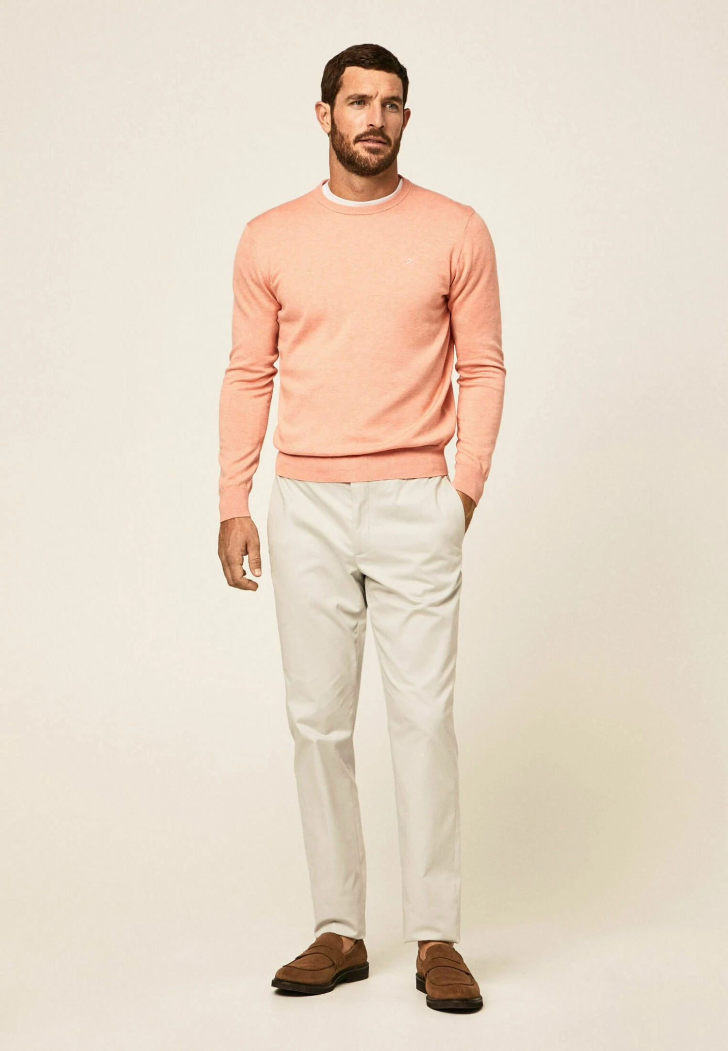 Hackett London Crew - Trui - Salmon 4 Hackett London Crew - Trui - Salmon - Afbeelding 2