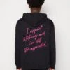 YOURTURN Embroidered Text Hoodie Unisex - Hoodie - Black 2 YOURTURN Embroidered Text Hoodie Unisex - Hoodie - Black -Kleding Discountwinkel 13e00cb70a1a488990329c593381525e