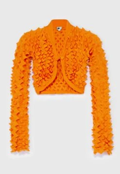 Spiky Cardigan - Vest - Orange -Kleding Discountwinkel 221155d3f7de4ba5a317831ed9235ed4