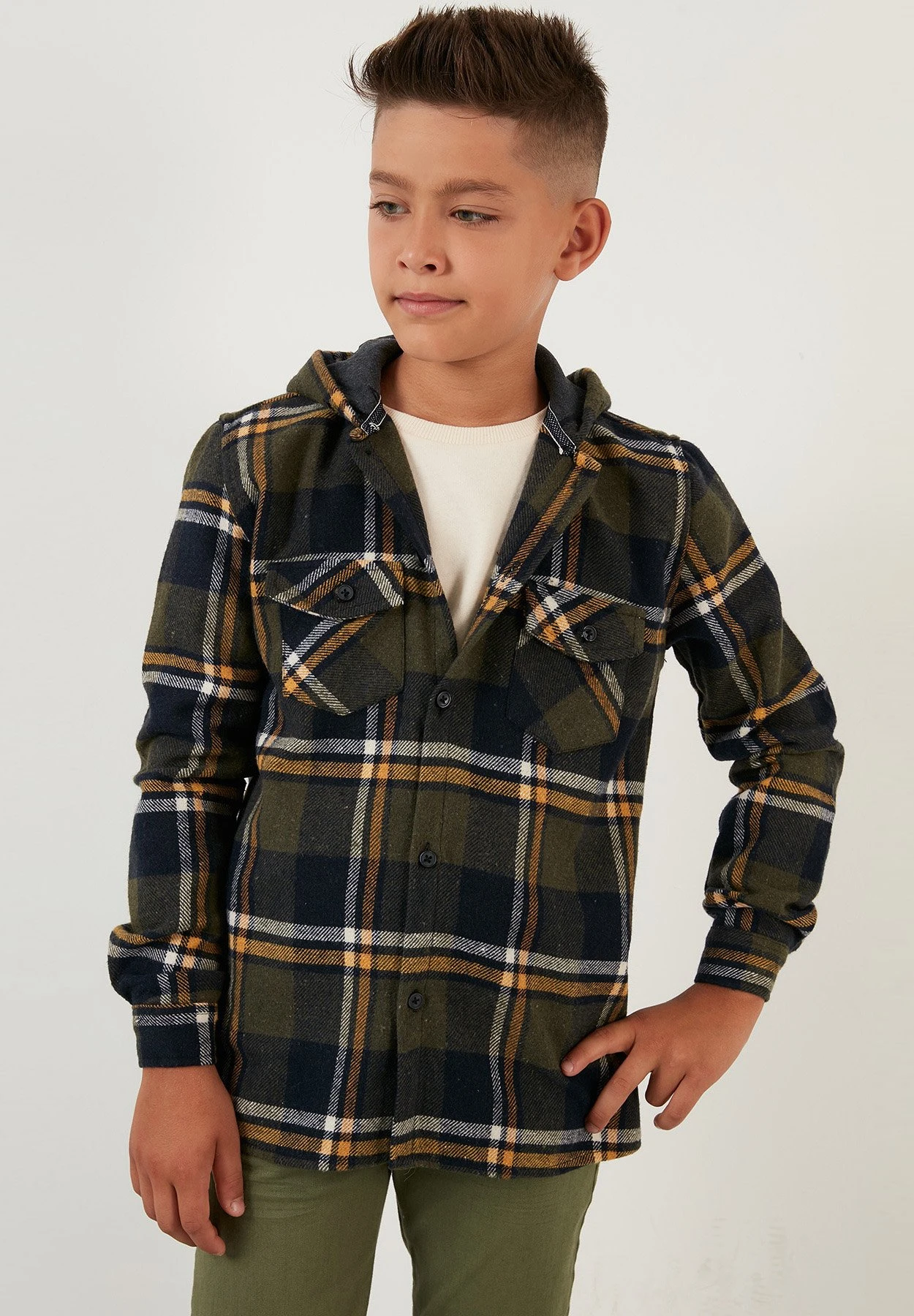 LELA Regular Fit - Overhemd - Khaki 6 LELA Regular Fit - Overhemd - Khaki - Afbeelding 4