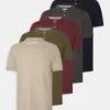Pier One 5 Pack - Poloshirt - Bordeaux/Olive/Dark Grey -Kleding Discountwinkel 2dccb17fd9c548dba56d4284bed5110a
