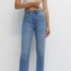 PULL & BEAR High Waist - Straight Leg Jeans - Stone Blue Denim -Kleding Discountwinkel 31fe3d828e2949cbb691338c078467ec