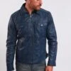 Lee Cooper Leren Jas - Vintage Blue -Kleding Discountwinkel 3d17dbed0c2444caacbe52caa245bb3a
