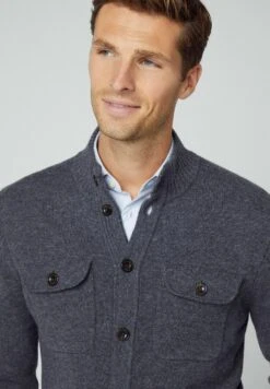 Hackett London Chest Pocket Fb - Vest - Charcoal Grey -Kleding Discountwinkel 3f8292551eb54e9fb8a0bb8de2d78521