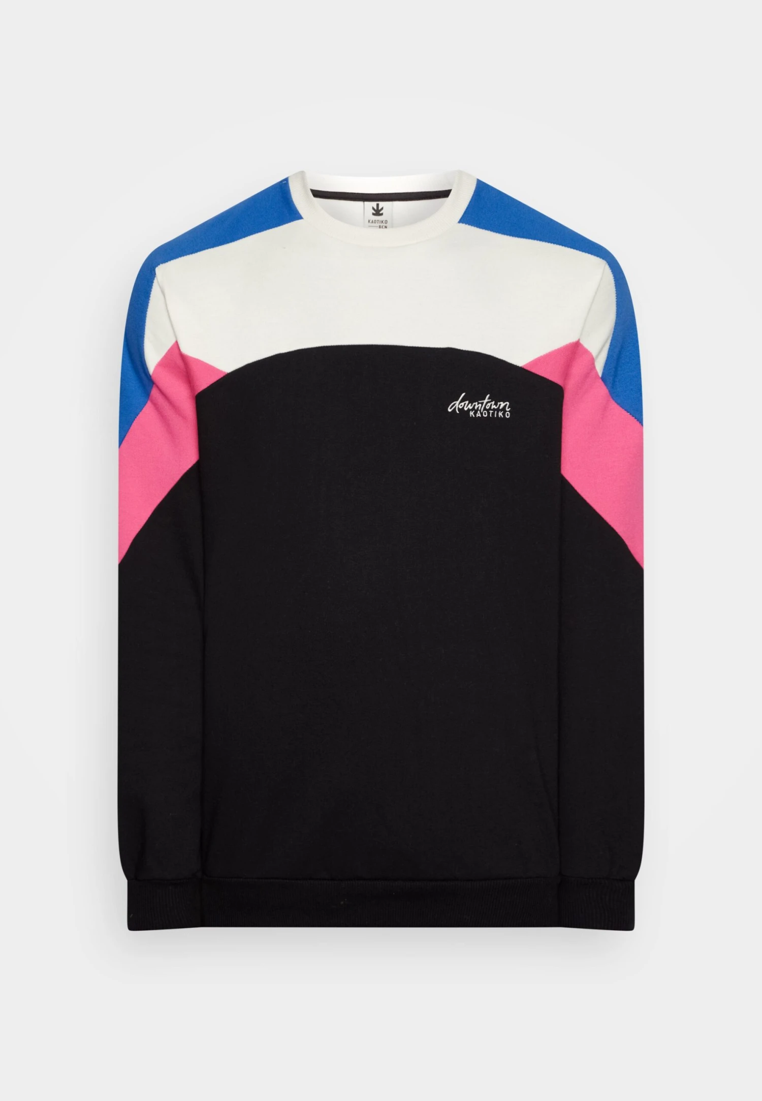 Kaotiko Crew Dru Unisex - Sweater - Ivory/Black/Royal/Fuxia 7 Kaotiko Crew Dru Unisex - Sweater - Ivory/Black/Royal/Fuxia - Afbeelding 5
