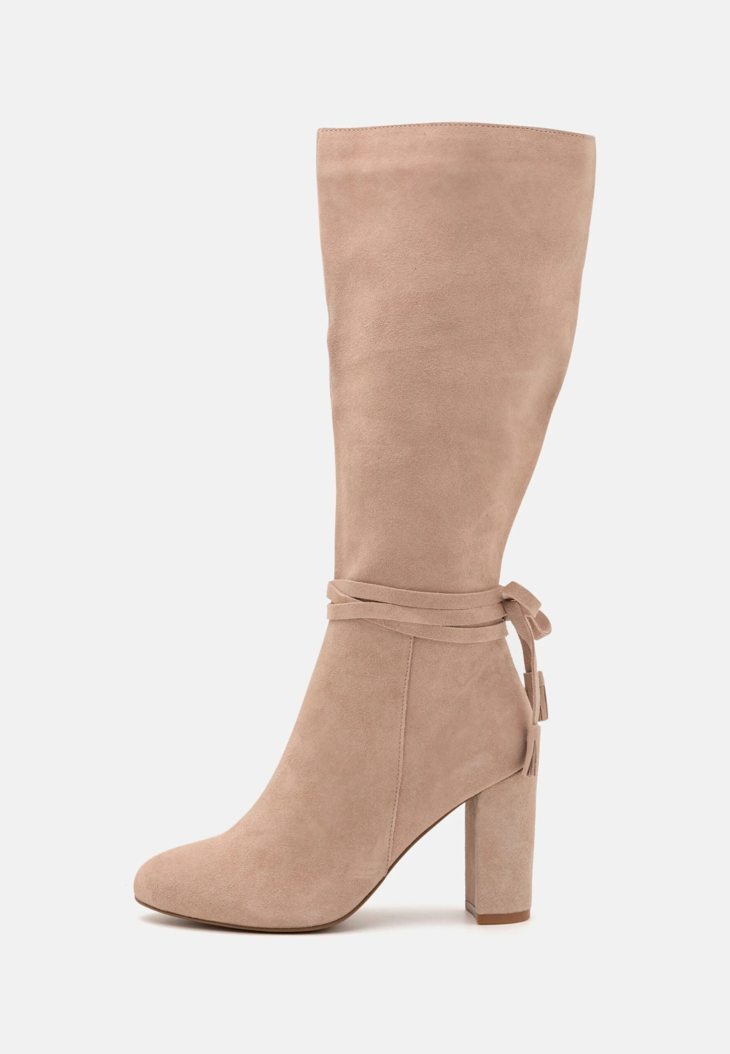 Leather - Laarzen Met Hoge Hak - Beige 4 Leather - Laarzen Met Hoge Hak - Beige - Afbeelding 2