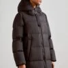 Marc O'Polo Coat Filled Fixed Hood Welt Pockets Side Slits With Press Buttons - Donsjas - Black -Kleding Discountwinkel 4abf18eae114455cabd021f1f52d1a3c