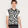 YOURTURN Distorted Check Vest Unisex - Trui - Black/White -Kleding Discountwinkel 4d3629648aaa4181ae015c59722586b8