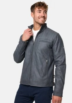 Indicode Jeans Brook - Imitatieleren Jas - Raven