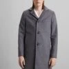 J.Lindeberg Holger Melton Coat - Mantel - Mid Grey Melange -Kleding Discountwinkel 5a0546ced0024072bb8a7003bfb9b230