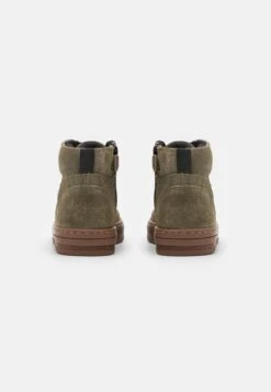 Friboo Leather - Veterboots - Khaki -Kleding Discountwinkel 5bdc384de9404967ae91ca50f55fc7cd