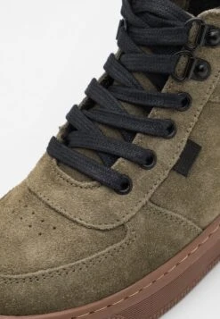 Friboo Leather - Veterboots - Khaki -Kleding Discountwinkel 73eecdfa61fa41fdacdbb49c6547e32d