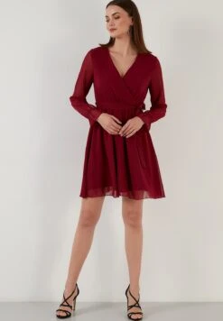 LELA Mini- Jurk - Bordeaux -Kleding Discountwinkel 776ce81242674f5a9b2063d5c895182f