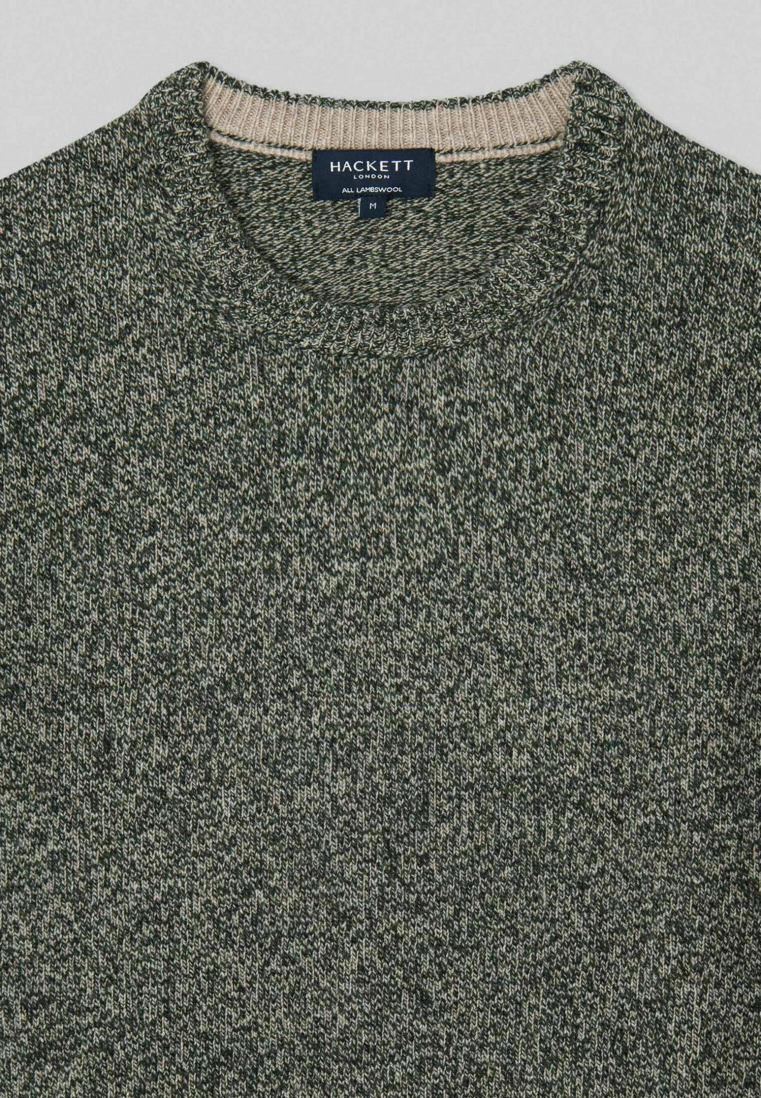 Hackett London Lw Mouline Crew - Trui - Green Taupe 9 Hackett London Lw Mouline Crew - Trui - Green Taupe - Afbeelding 7