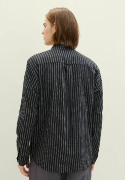 TOM TAILOR Denim Mit Stehkragen - Overhemd - Black Stripe -Kleding Discountwinkel 826dbebbfd154998a1aed6ccc5e8a157