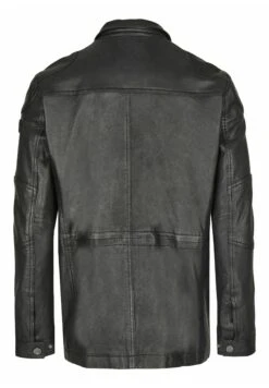 Bugatti Mit Abdeckleiste Und Stehkragen - Leren Jas - Schwarz -Kleding Discountwinkel 839e557a797f4bbcb577d3ab3b9d94f3