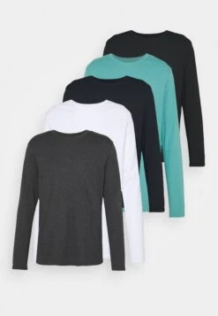 Pier One 5 Pack - Longsleeve - Dark Blue/Turquoise/White -Kleding Discountwinkel 852b1adeb3684c1fb9aafb1a1a50eb45