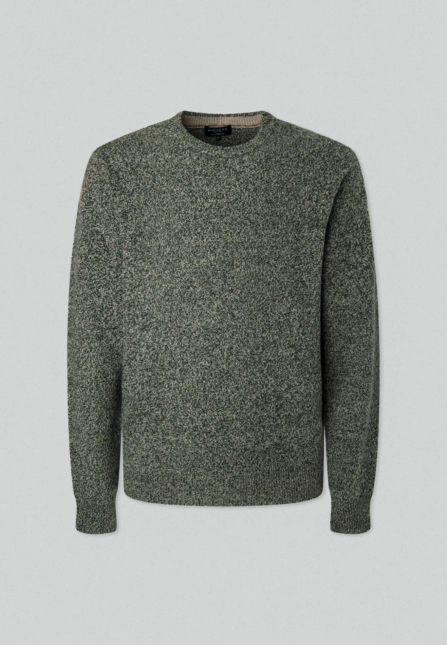 Hackett London Lw Mouline Crew - Trui - Green Taupe 10 Hackett London Lw Mouline Crew - Trui - Green Taupe - Afbeelding 8