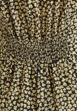 Khujo Borgia - Jumpsuit - Schwarz-Gelb Geblümt -Kleding Discountwinkel 93a86bde606141debb3d91824275c77c