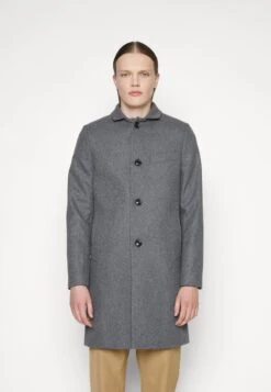 J.Lindeberg Holger Melton Coat - Mantel - Mid Grey Melange -Kleding Discountwinkel 9bb99e16bb3b4a17b0fea1fa885a0bde