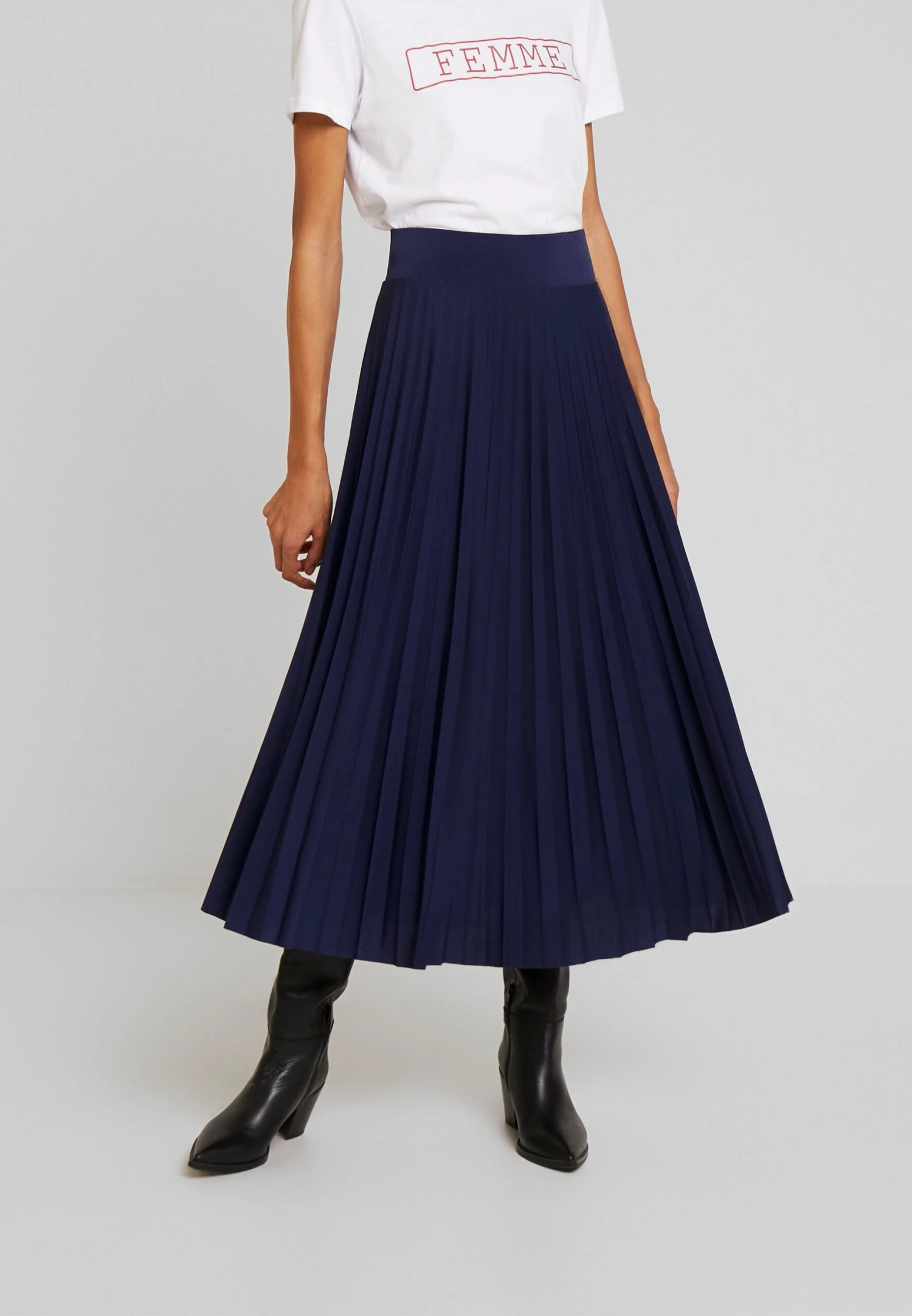 Anna Field Plisse A-Line Midi Skirt - A-Lijn Rok - Maritime Blue 3 Anna Field Plisse A-Line Midi Skirt - A-Lijn Rok - Maritime Blue