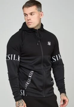 SikSilk Dynmic Zip Through Hoodie - Sweater Met Rits - Black -Kleding Discountwinkel aabd325f1c2c4d5983b05f9ebcb2d227
