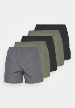 Pier One 5 Pack - Boxershort - Black/Khaki/Dark Grey -Kleding Discountwinkel aabf1b6cd2d84a338064454393e5f372