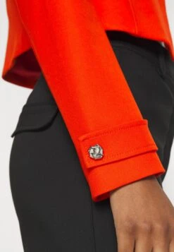 Boss Slim-Fit Cropped Jacket With Collarless Styling - Blazer - Bright Orange -Kleding Discountwinkel bb607565ad214fe7ad01aa023f77e9b8