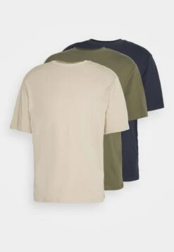 YOURTURN 3Pack Unisex - T-Shirt Basic - Olive, Beige, Dark Blue -Kleding Discountwinkel c9781a2078894637b28a4d312cb66c40