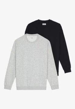 YOURTURN Unisex 2 Pack - Sweater - Black/Mottled Light Grey -Kleding Discountwinkel ca48994b3c274aa685423dccdbfee630