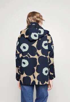 Marimekko Magna Unikko Coat - Parka - Dark Blue, Light Yellow -Kleding Discountwinkel ccc2842860a44dc6a4197aeb7e379c08
