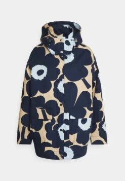 Marimekko Magna Unikko Coat - Parka - Dark Blue, Light Yellow -Kleding Discountwinkel d4641205d6954a2a9115b413976eb86d