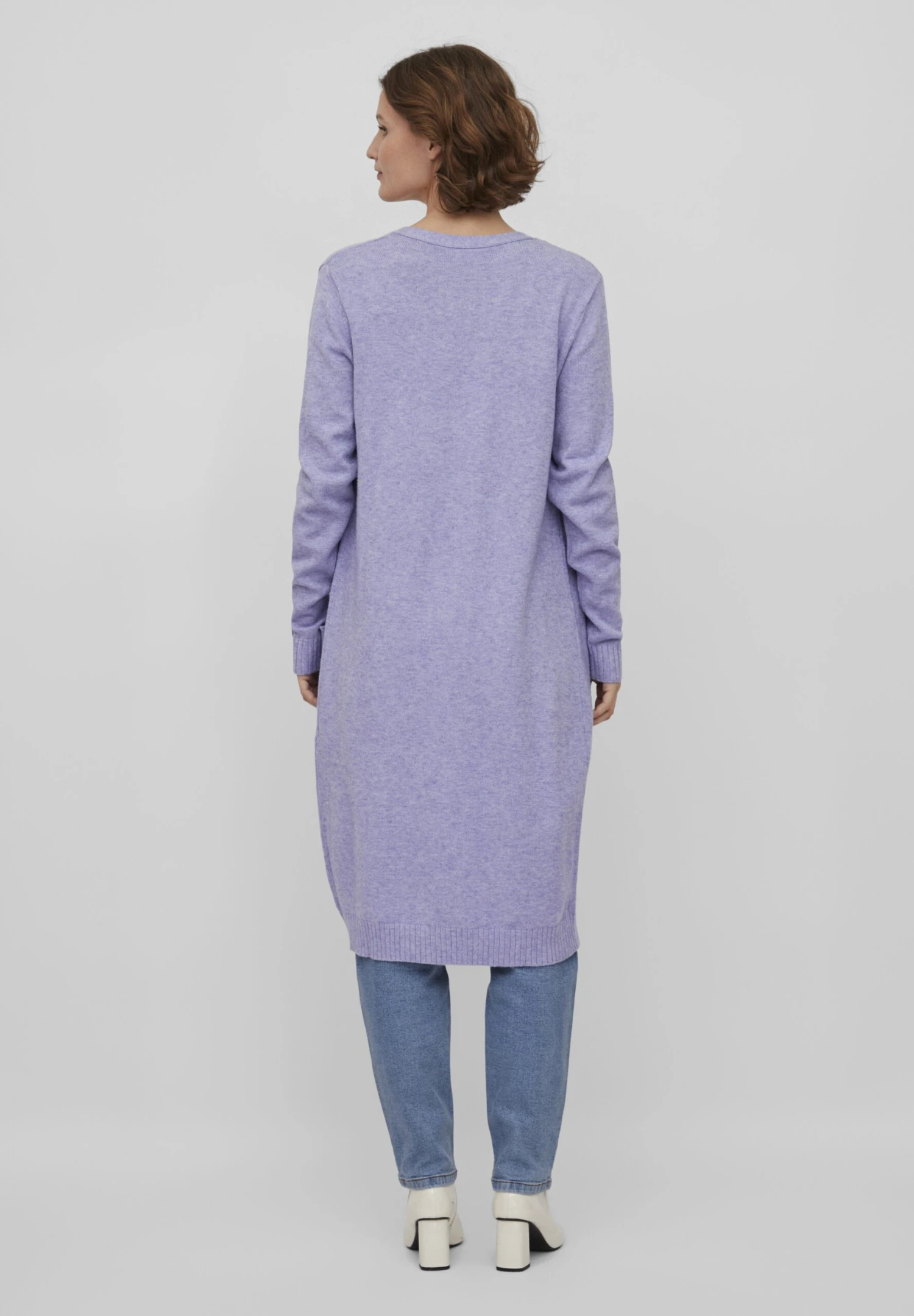 Vila Viril Long Cardigan - Vest - Sweet Lavender 5 Vila Viril Long Cardigan - Vest - Sweet Lavender - Afbeelding 3