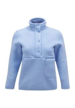 Peak Performance W Fleece Snap T-Neck - Fleece Trui - Hellblau