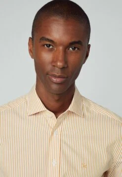 Hackett London Essential Bengal Stripe - Overhemd - White Yelow -Kleding Discountwinkel ed14b279dd1a4297998e02372b2e4135