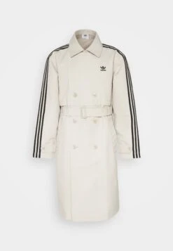Adidas Originals 3 Stripe Coat Unisex - Trenchcoat - Beige -Kleding Discountwinkel ef31e809e97e4c0a9b8a3e7f6e18737e