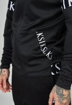 SikSilk Dynmic Zip Through Hoodie - Sweater Met Rits - Black -Kleding Discountwinkel f0208d60f3db4c37b2f9e6d2d77ad687