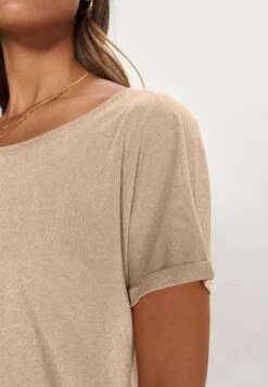 Mos Mosh Kay Tee - T-Shirt Basic - Gold -Kleding Discountwinkel f17c78270f854f128528074fdcbf0a3c