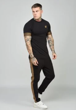 SikSilk Elastic Cuffed- T-Shirt Print - Black -Kleding Discountwinkel f49678cd19b245c4b739888b17f9501e