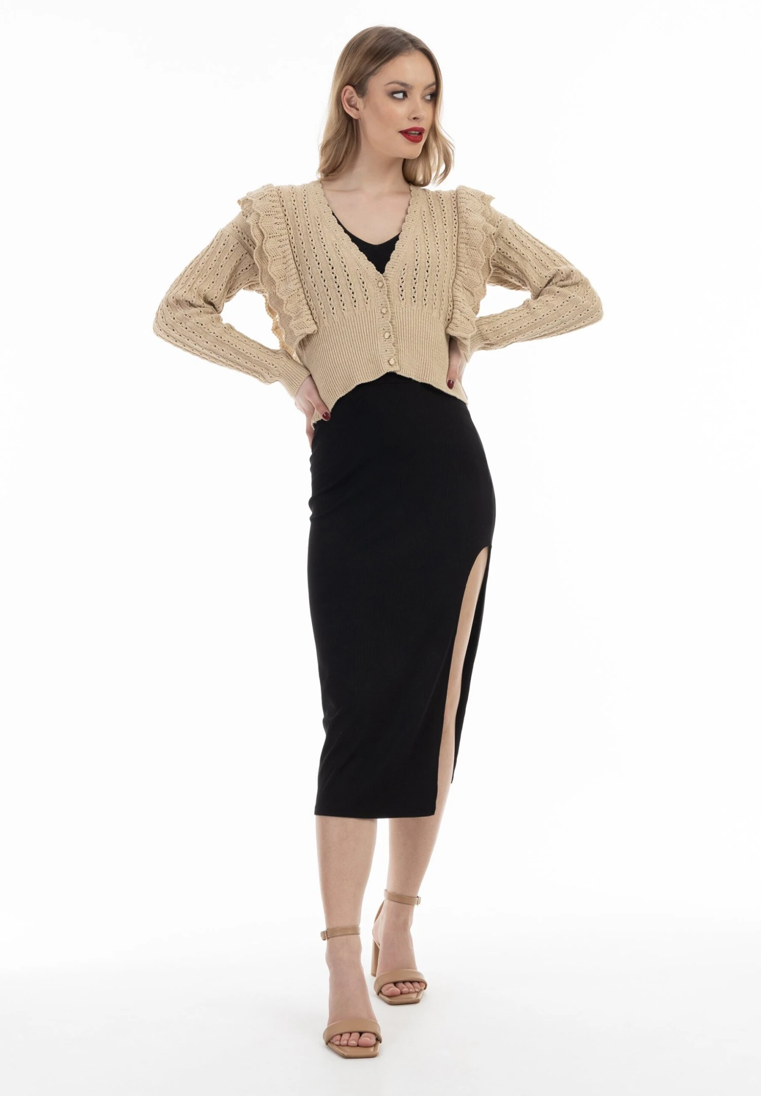 Faina Vest - Sand 4 Faina Vest - Sand - Afbeelding 2