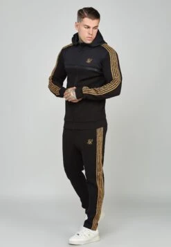 SikSilk Tape Zip Thru - Sweater Met Rits - Black -Kleding Discountwinkel fb29a57648a24622ab3659618b82b487